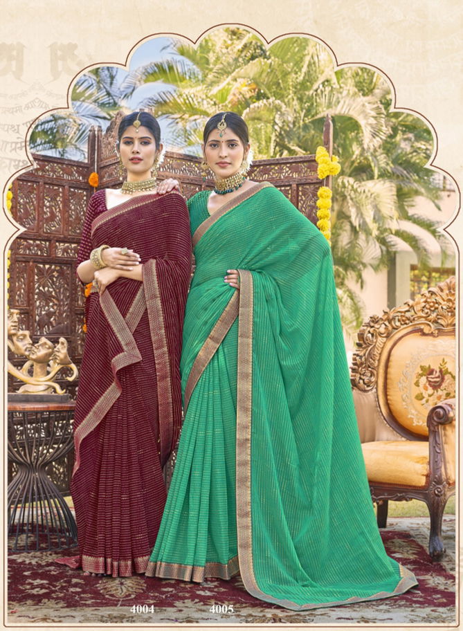 Madhubani Vol 4 By Saroj Chiffon Sarees Catalog